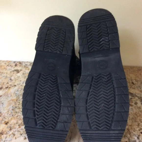 Men's Black Leather Motorcycle Boots - Picture 3 of 3